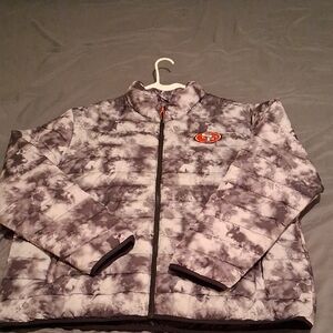 Mens Gray Puffer Sf 49ers Jacket
